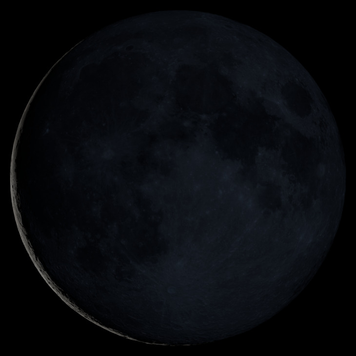 NASA visualization of the Moon on August 11, 2026