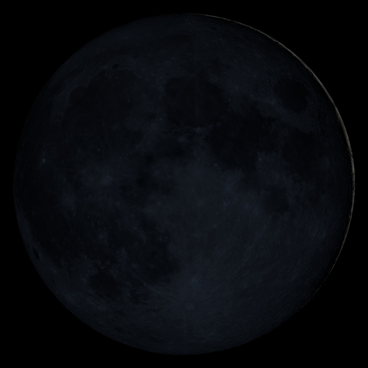 NASA visualization of the Moon on August 13, 2026