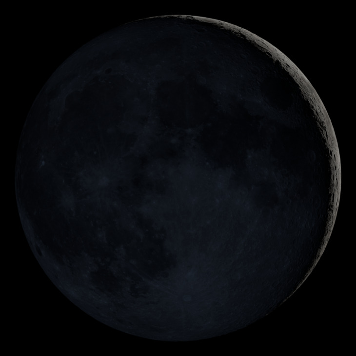 NASA visualization of the Moon on August 14, 2026