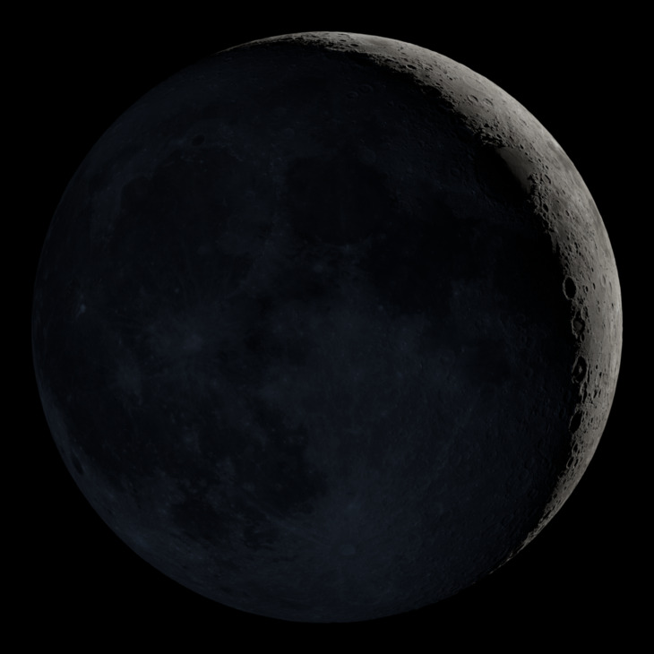 NASA visualization of the Moon on August 15, 2026
