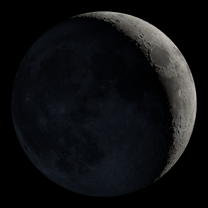 NASA visualization of the Moon on August 16, 2026