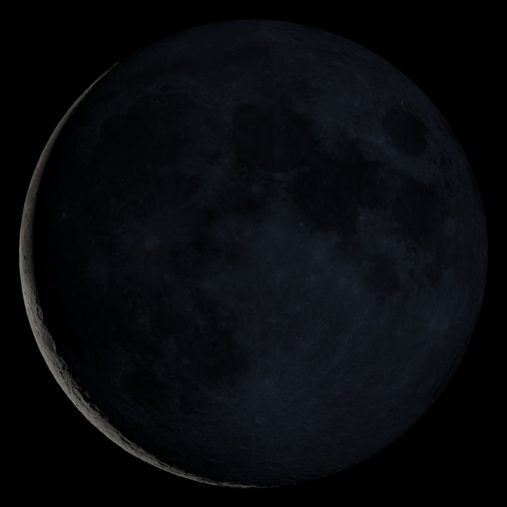 NASA visualization of the Moon on September 9, 2026