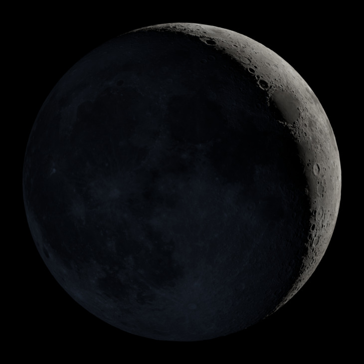NASA visualization of the Moon on September 14, 2026