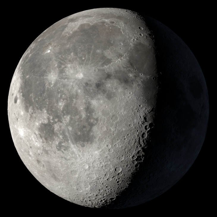 NASA visualization of the Moon on October 1, 2026