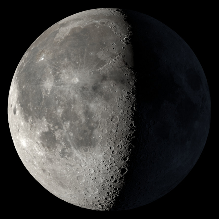 NASA visualization of the Moon on October 2, 2026