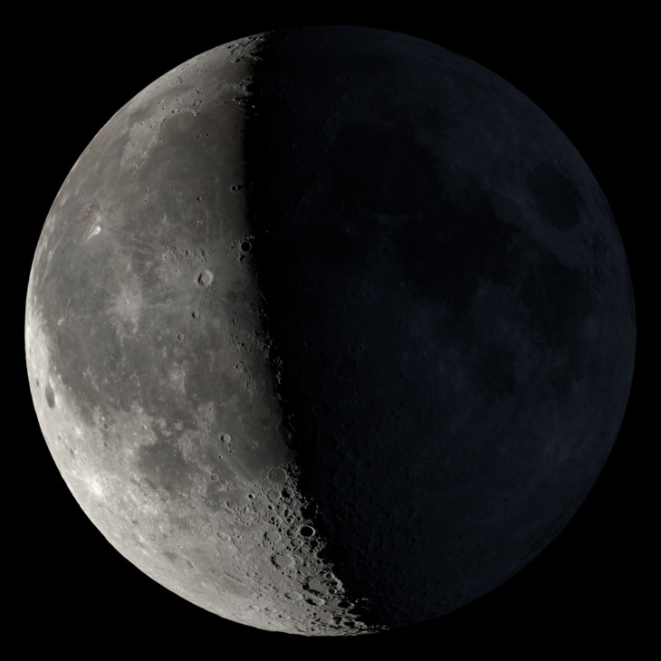 NASA visualization of the Moon on October 4, 2026