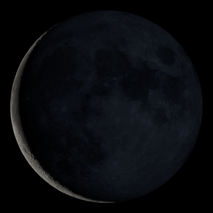 NASA visualization of the Moon on October 8, 2026