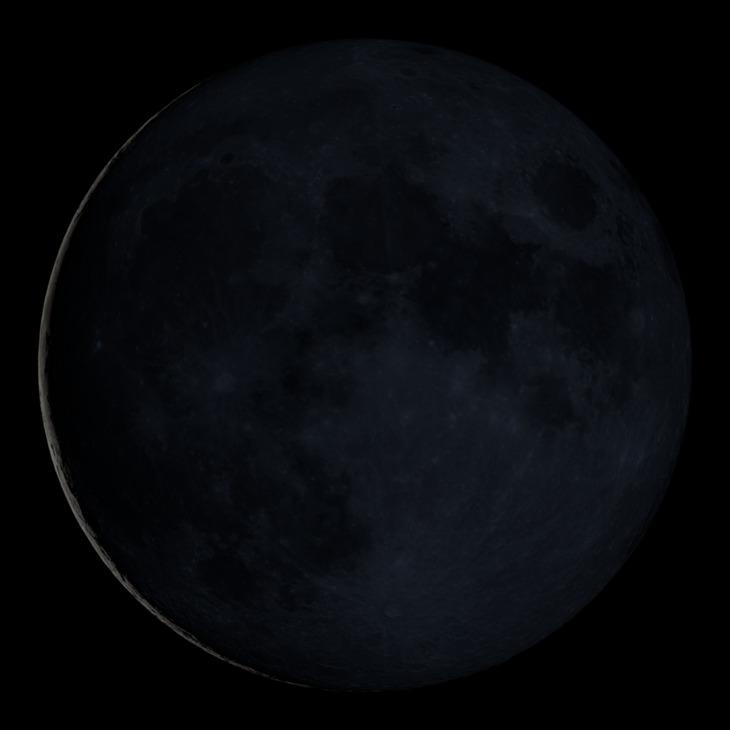 NASA visualization of the Moon on October 9, 2026