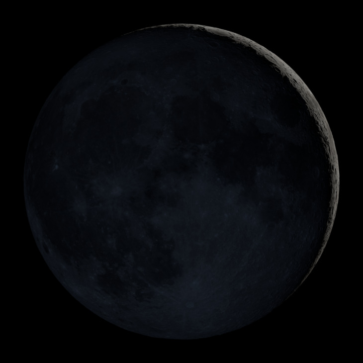 NASA visualization of the Moon on October 12, 2026