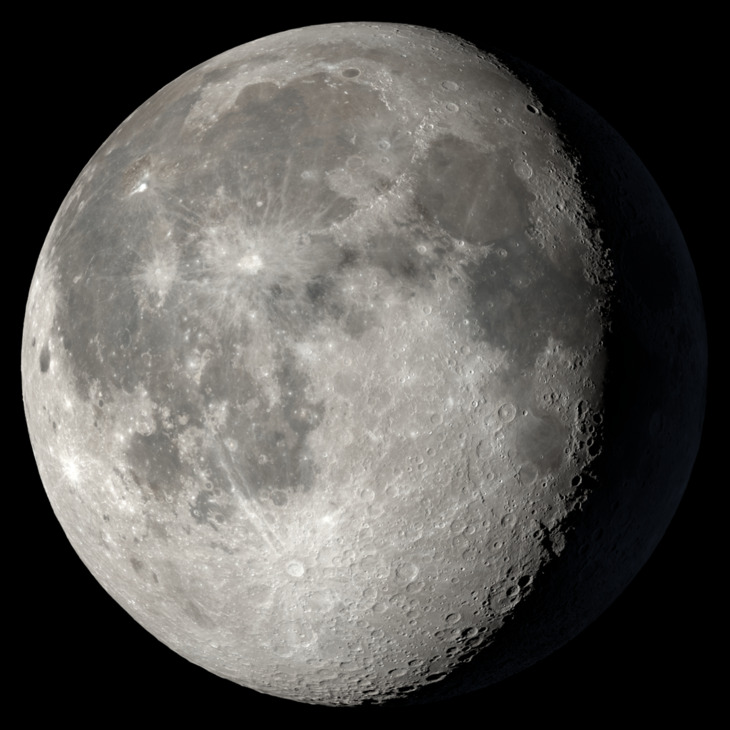 Visualizzazione NASA della Luna del 29 ottobre 2026
