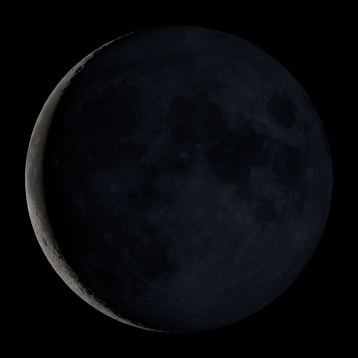 NASA visualization of the Moon on December 6, 2026