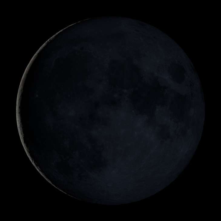 NASA visualization of the Moon on December 7, 2026