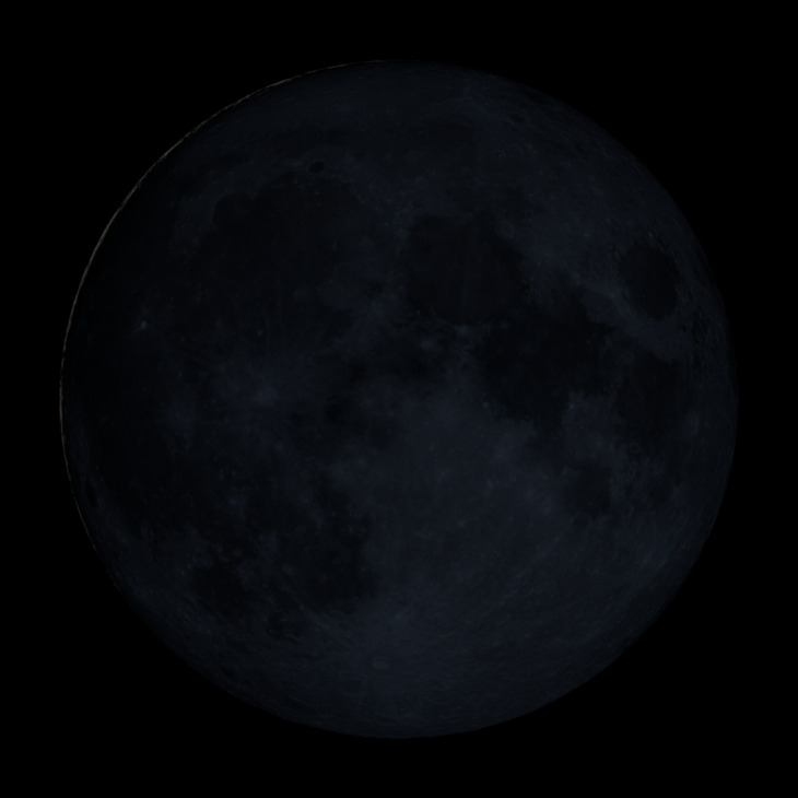 NASA visualization of the Moon on December 8, 2026
