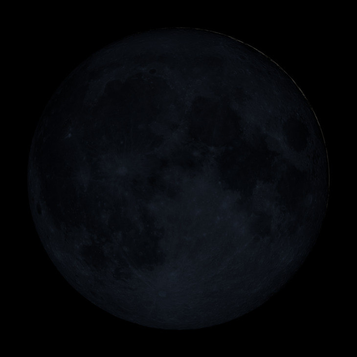 NASA visualization of the Moon on December 9, 2026
