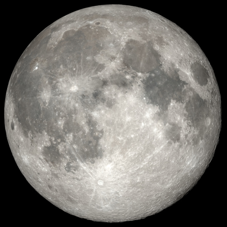 NASA visualization of the Moon on December 24, 2026