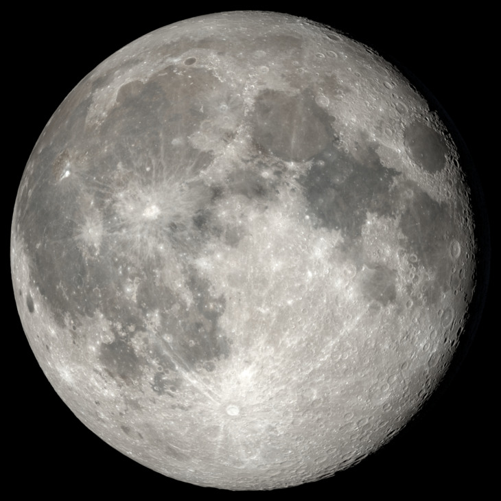 NASA visualization of the Moon on December 25, 2026